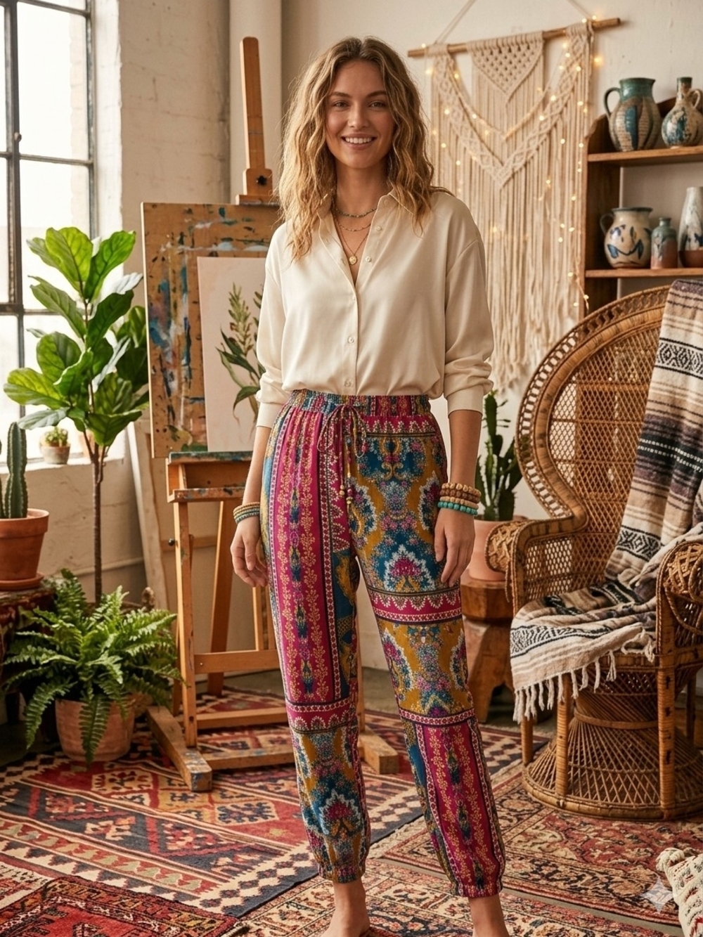 936 Anthropologie Velvet Zadie Sleep Lounge Pants Harem Jogger Chartreuse Medium
